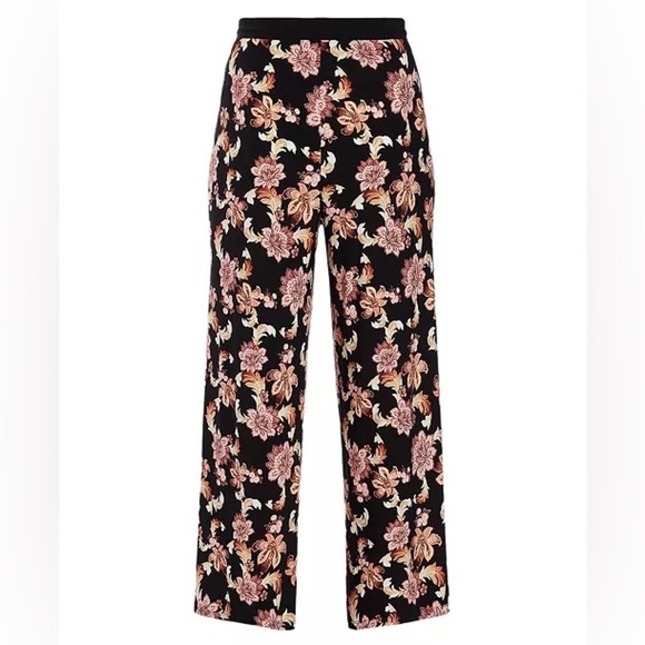 Lauren Ralph Lauren Wide Leg Floral Pants Medium - Picture 1 of 6